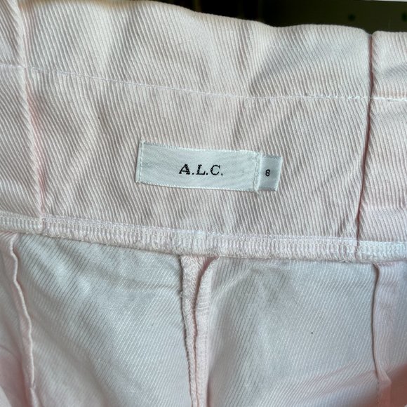 A.L.C. Coburn Paperbag Waist Pants in Light Pink/Morganite, Size 8 - Picture 8 of 9
